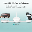 2025 Travel Magnetic Wireless Mag-Safe 3 in 1 Charging Station for Apple Multiple Devices - Fast Charger iPhone 16 15 14 13 12 Pro Max Plus, Charging Pad for Apple Watch Air Pods,with storage box