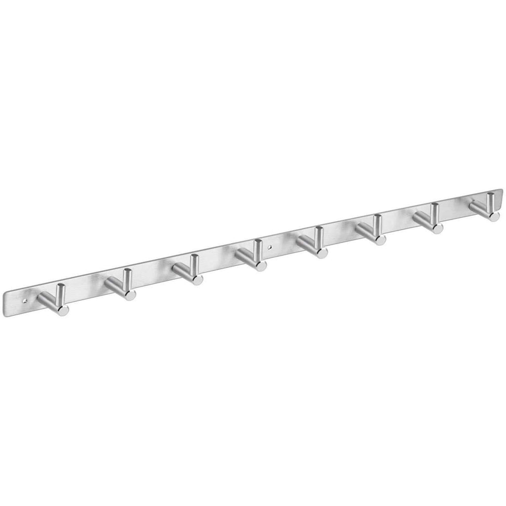 Stainless Steel 24 Wall Mounted Peg Rack with 8 Hooks