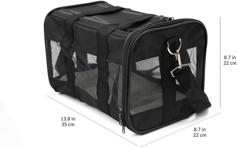 Amazon Basics Soft-Sided Mesh Pet Travel Carrier (Small Black)