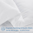 Twin Size Down Alternative Comforter, Quilted Duvet Insert for All Seasons, Soft Lightweight with Corner Tabs, Summer Winter Warm Bedding, White.
