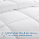 Twin Size Down Alternative Comforter, Quilted Duvet Insert for All Seasons, Soft Lightweight with Corner Tabs, Summer Winter Warm Bedding, White.