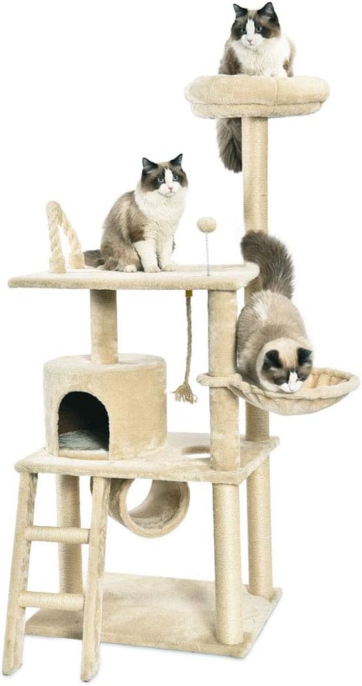 Multi-Level Cat Tree with Scratching Post And Step Ladder