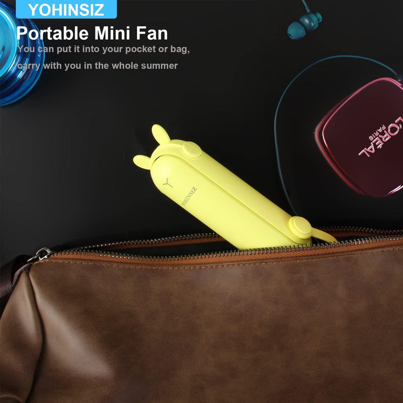 Personal Handheld Mini Fan With Power Bank And Flashlight