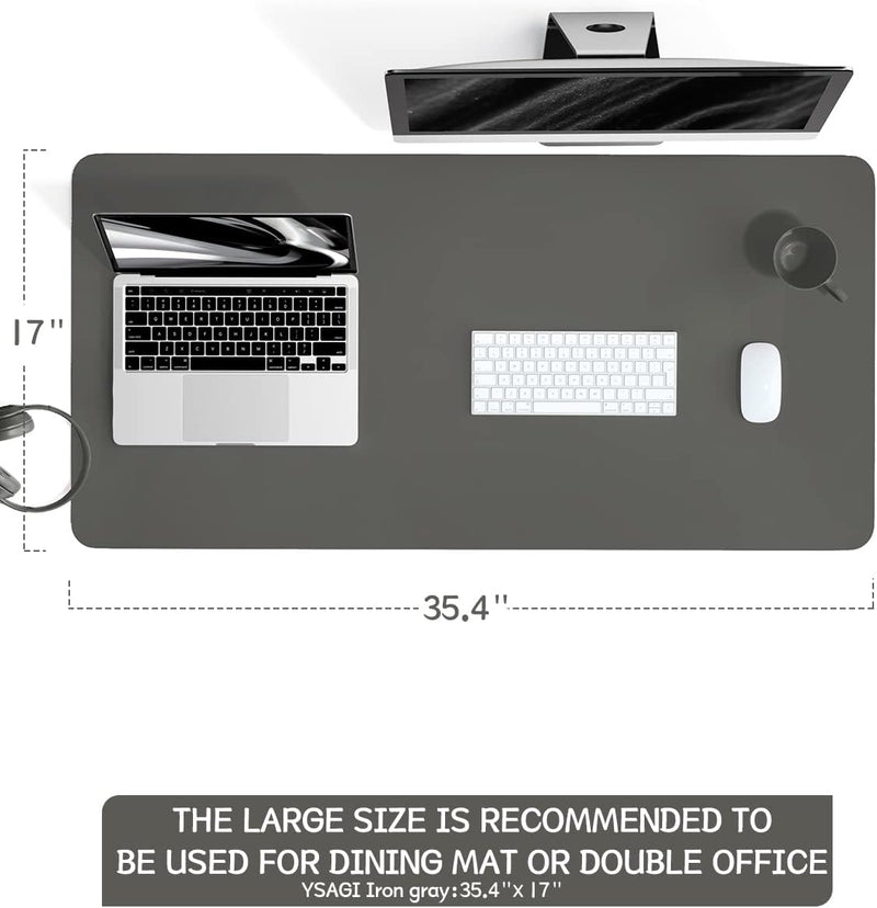 Non-Slip Desk Pad, Waterproof PVC Leather Desk Table Protector