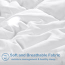 Twin Size Down Alternative Comforter, Quilted Duvet Insert for All Seasons, Soft Lightweight with Corner Tabs, Summer Winter Warm Bedding, White.