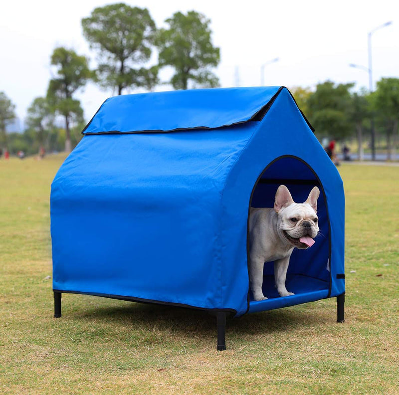 Amazon Basics Elevated Portable Pet House Kennel (35x32x26 Inches)