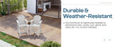 Tall Adirondack Chairs Set of 2 with 2-Layer Connecting Table, HDPE Bar Height Outdoor Table and Chairs with Umbrella Hole, All Weather Outdoor Bar Stools for Patio, Deck, Yard