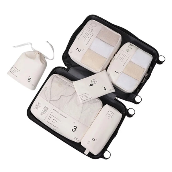 6-Piece Travel Packing Cube Organizers Set for Suitcases and Luggage