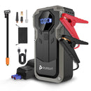 Jump Starter with Air Compressor, 2000A Portable Car Battery Booster (6.0 Gas/2L Diesel) with 150PSI Auto-Shutoff Tire Inflator, 12V Supersafe Lithium Jump Box Car Battery Jumper Starter,Idea  Halloween Thanksgiving Day Gifts