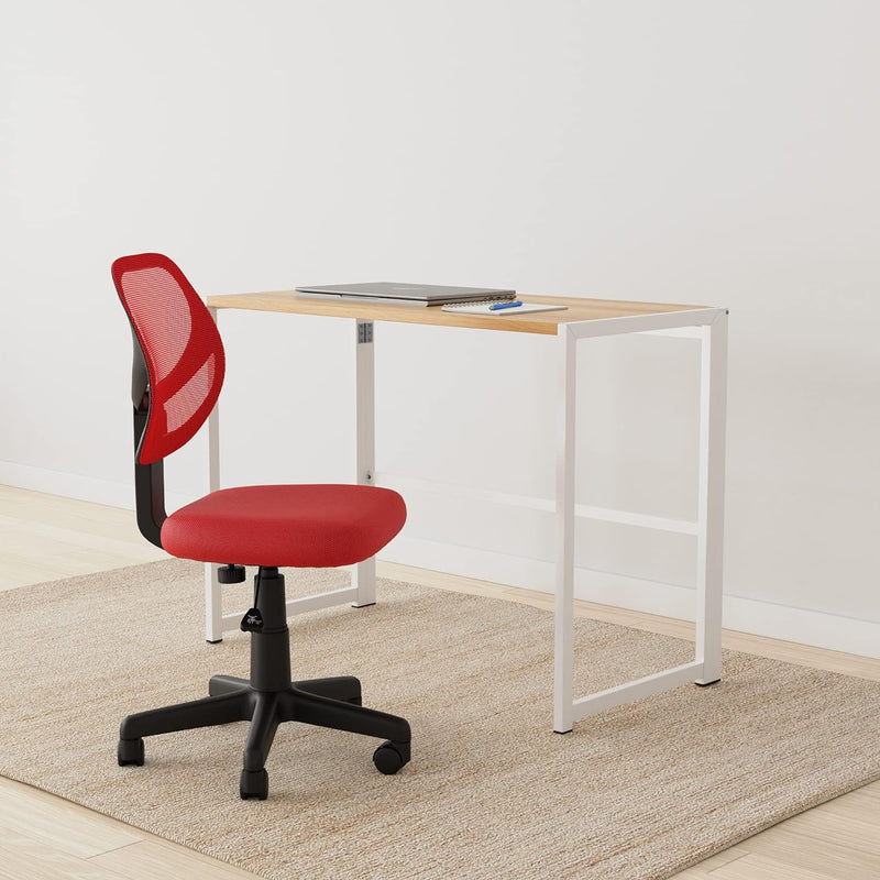 Upholstered Task and Computer Office Chair with Mesh Back
