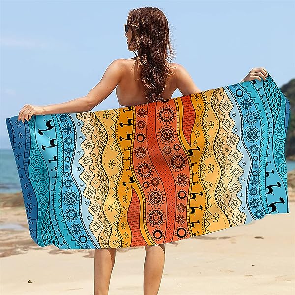 Extra Large Sand-Free Quick Drying Lightweight Beach Towel