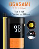 Portable Air Compressor Rechargeable 5,000 mAh Li-Battery Cordless Tire Inflator 150 PSI Pressure for Vehicles Bikes with Digital Pressure Gauge Preset Pressure Auto-Stop Electric Air Pump