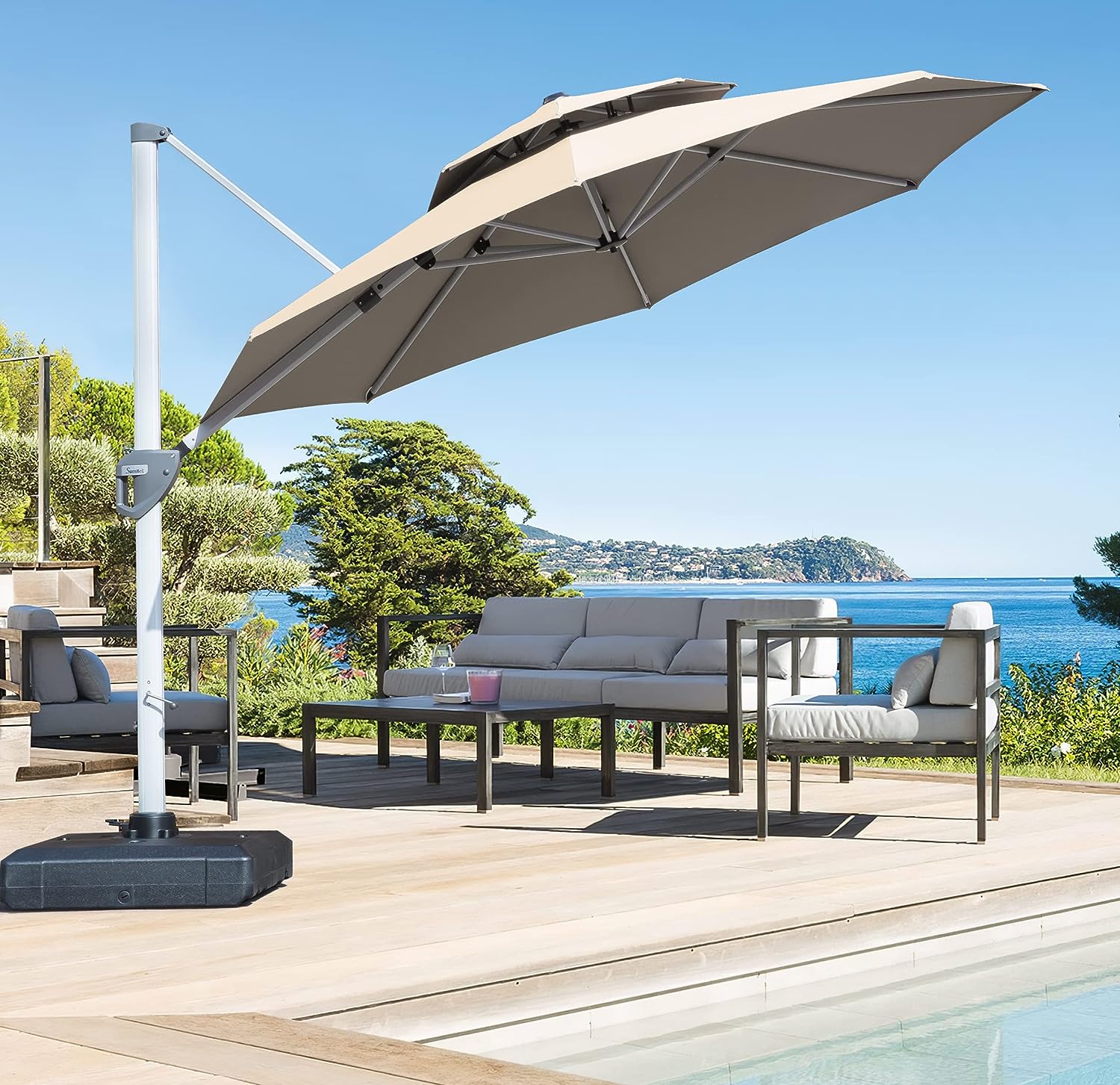 11 foot parasol cantilever umbrella