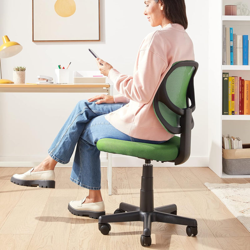 Upholstered Task and Computer Office Chair with Mesh Back