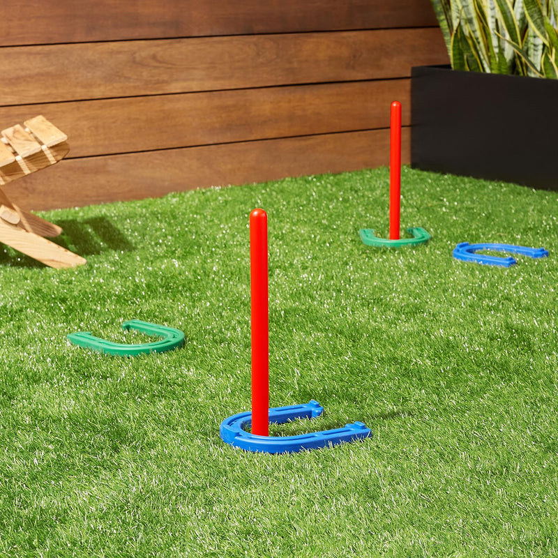 Amazon Basics Rubber Portable Horseshoe Outdoor Yard Game Set