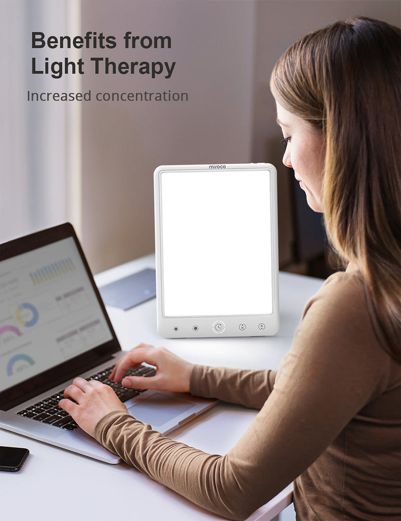 Miroco™ 11-Inch Cordless Rechargeable  UV-Free Light Therapy Lamp