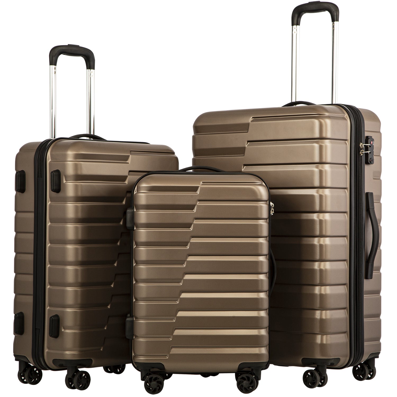 COOLIFE Luggage 4 Piece Set Suitcase Spinner Hardshell Familiy Set