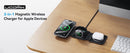 3 in 1 Charging Station for Multple Devices,Foldable 3 in 1 Wireless Charger for Travel,Nano Wireless Charging Station for iPhone16 15 14 13 12 Pro Max/Watch 10 9 8 7 6 5 4 3 Ultra/AirPod Pro