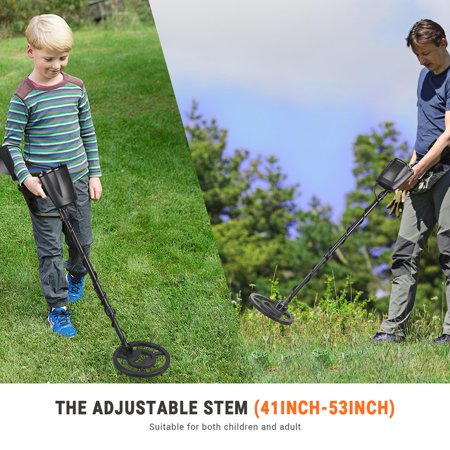 Adjustable High Accuracy Kid's Metal Detector with DISC Mode, Pinpoint Function, 4 Colors LED Light