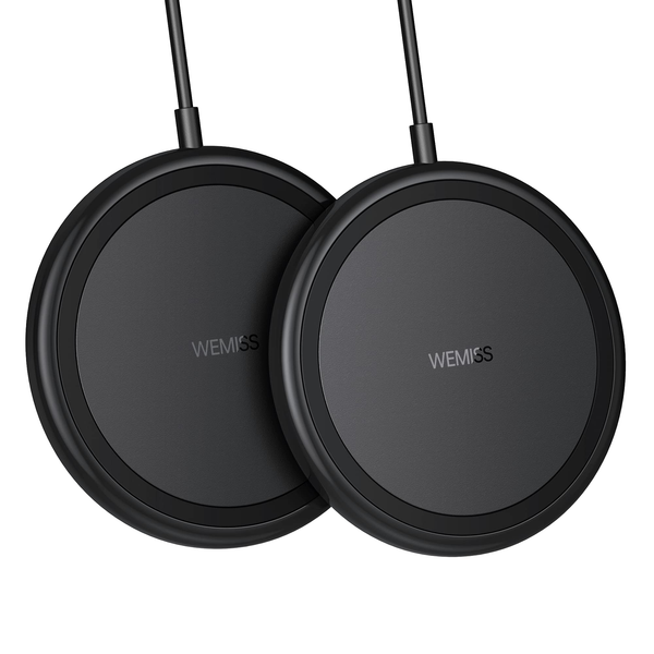 2-Pack WEMISS 10W Max Fast Wireless Charging Pads with Smart Chip