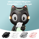 2025 Travel Magnetic Wireless Mag-Safe 3 in 1 Charging Station for Apple Multiple Devices - Fast Charger iPhone 16 15 14 13 12 Pro Max Plus, Charging Pad for Apple Watch Air Pods,with storage box