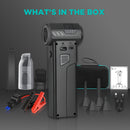 5-in-1 Jump Starter with Air Duster, Portable Vacuum, 2000A Car Battery Booster, Air Inflator/Deflator, 8000mAh Power Bank - 130000RPM Blower Fan Multi-Function Emergency Tool for Car &amp; Outdoor Use