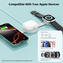 2025 Travel Magnetic Wireless Mag-Safe 3 in 1 Charging Station for Apple Multiple Devices - Fast Charger iPhone 16 15 14 13 12 Pro Max Plus, Charging Pad for Apple Watch Air Pods,with storage box