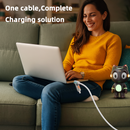 PURSUIT 4-in-1 240W SuperFast Charging CableMFi/MacBook/Samsung PpS/CertifiedMilitary-Grade Armor/Data Sync + 100W LaptopCharging Travel-Ready Tough Design, with storage box