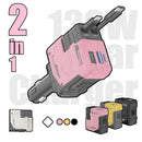 Retractable Car Charger 3-in-1 Super Fast Charging Cable for iPhone & Android Devices