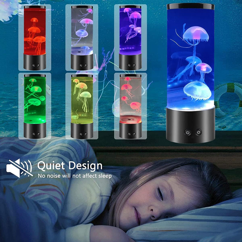 Jellyfish Lamp, Jelly Fish Light Lamp with 16 Color Changing Light Effects, with 4 Jelly Fish Remote Control Live Jellyfish Aquarium Lamp