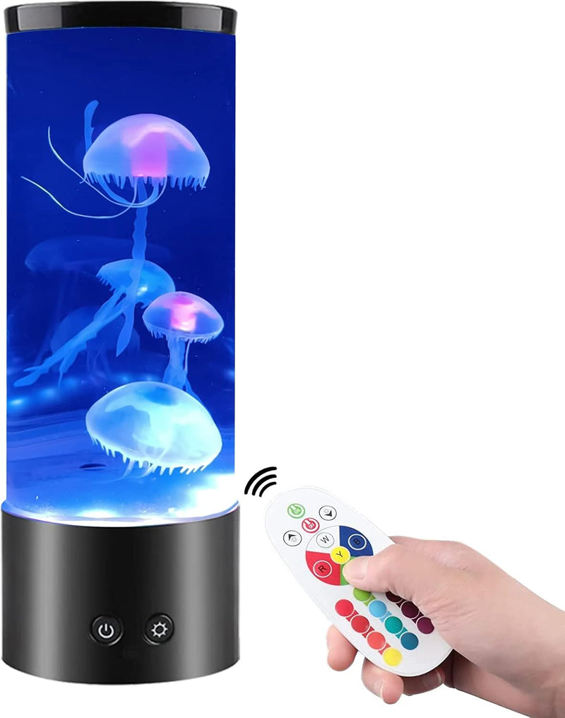 Jellyfish Lamp, Jelly Fish Light Lamp with 16 Color Changing Light Effects, with 4 Jelly Fish Remote Control Live Jellyfish Aquarium Lamp