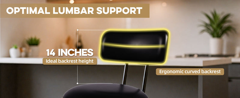 Bar Stools Set of 2 26 Inch Tall Counter Height Barstools with Backs Upholstered Bar Chairs for Kitchen Island Home Coffee Bar