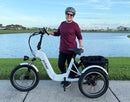 ActBest Triker Plus Folding 3-Wheel Electric Bike with 1200W Motor, 48V 15.6Ah Battery, Rear Rack, Shimano 7-Speed Shifter, Front Suspension, Hydraulic Brakes, and Headlight