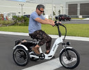 ActBest Triker Plus Folding 3-Wheel Electric Bike with 1200W Motor, 48V 15.6Ah Battery, Rear Rack, Shimano 7-Speed Shifter, Front Suspension, Hydraulic Brakes, and Headlight
