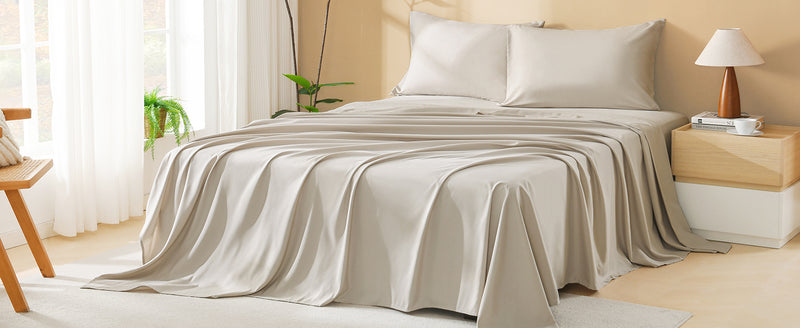 Litanika Comforter Full Queen King Size Set with Sheets Beige - 7 Pieces Bed in a Bag Full Chevron Tufted Complete Bedding Sets with Comforter, Sheets, Pillowcases & Shams
