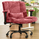 Criss Cross Chair with Wheels & Flip Arms, Wide Cross Legged Office Chair with Adjustable Tilt Criss-Cross Desk Chair with Lumbar Support for Home Office, Bedroom, Apartment Gray