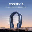 COOLIFY 2 Neck Air Conditioner, Portable Personal Cooler Neck Fan,Portable Personal Cooler and Heater Strong Wind,Idea Gifts for Women & Men