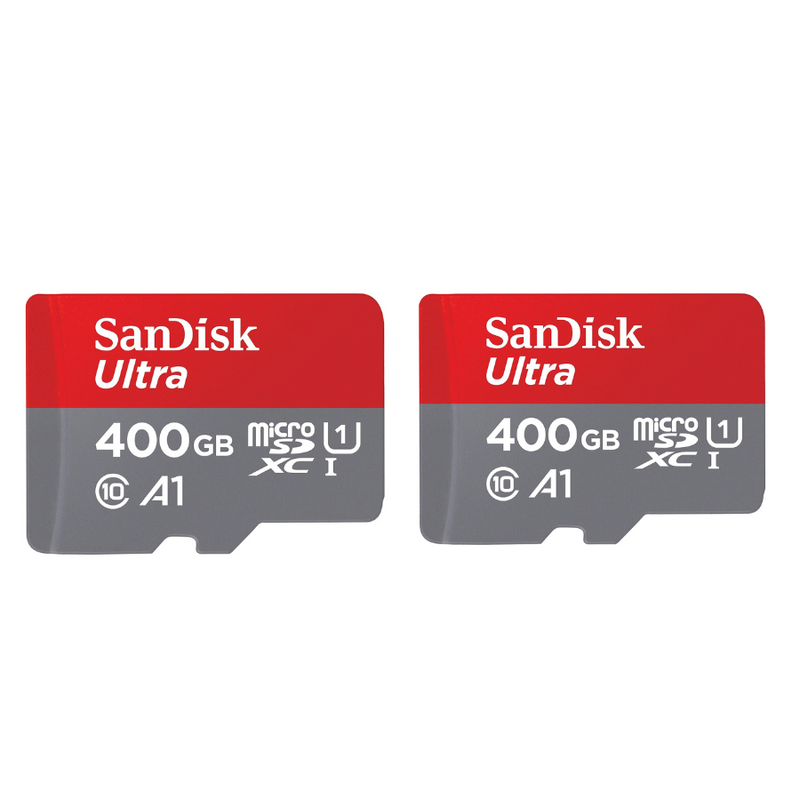 SanDisk 400GB Ultra microSDXC UHS-I Memory Card with Adapter - 120MB/s, C10, U1, Full HD, A1, Micro SD Card