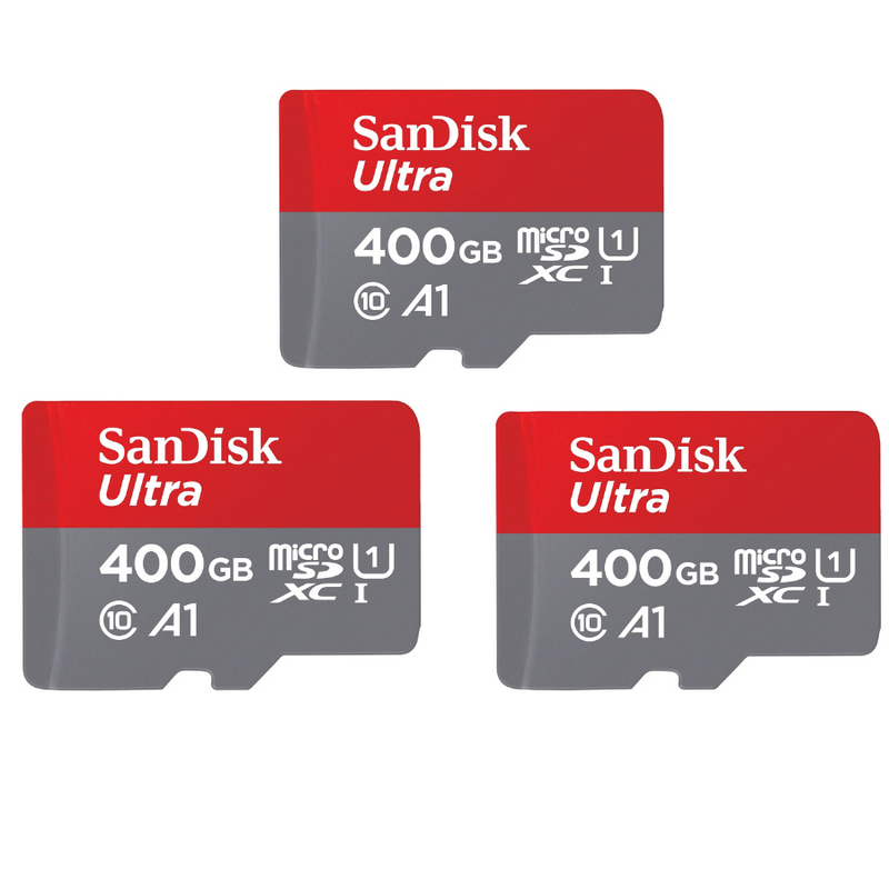 SanDisk 400GB Ultra microSDXC UHS-I Memory Card with Adapter - 120MB/s, C10, U1, Full HD, A1, Micro SD Card