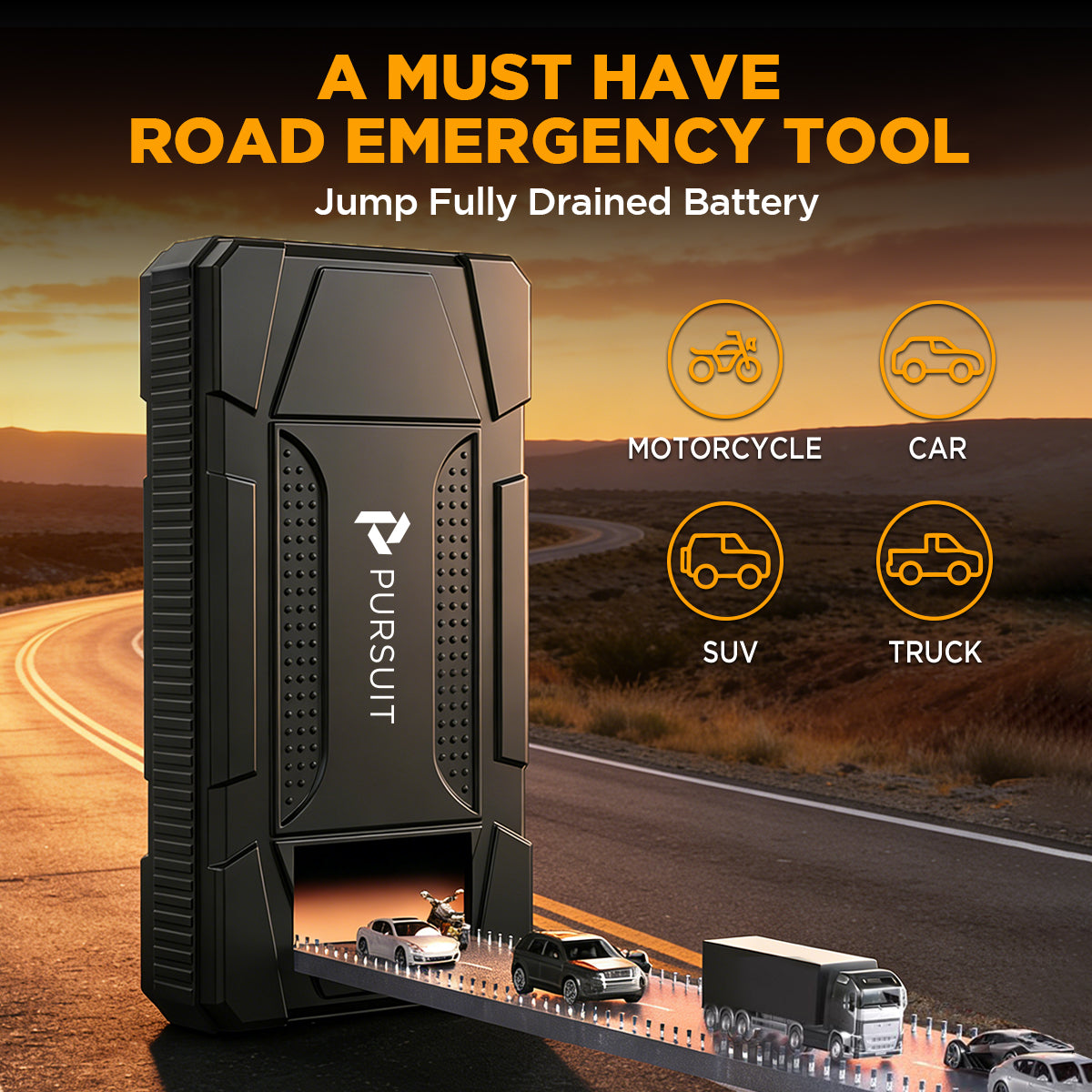 TRAVERSE 800A Peak 12V Car Jump Starter | Racktodoor display picture 1
