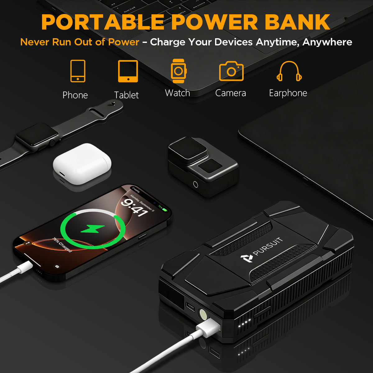 TRAVERSE 800A Peak 12V Car Jump Starter | Racktodoor display picture 1