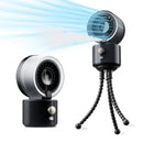 Portable Misting Fan, Clip-On or Flexible Tripod Personal Cooling Fan, Fine Mist Cools Air up to 15°F, 100 Speed Levels, Rechargeable Fan for Strollers, Golf Carts & Desktop Use