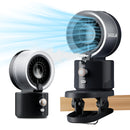 Portable Misting Fan, Clip-On or Flexible Tripod Personal Cooling Fan, Fine Mist Cools Air up to 15°F, 100 Speed Levels, Rechargeable Fan for Strollers, Golf Carts & Desktop Use