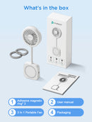 Pursuit DNDLN Magnetic Fan with LED Ring Light & Hands-Free 360° Adjustable Stand,Idea Thanksgiving Christmas Gifts for Friends.