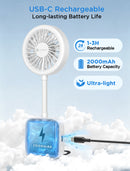 Pursuit DNDLN Magnetic Fan with LED Ring Light & Hands-Free 360° Adjustable Stand,Idea Thanksgiving Christmas Gifts for Friends.