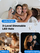Pursuit DNDLN Magnetic Fan with LED Ring Light & Hands-Free 360° Adjustable Stand,Idea Thanksgiving Christmas Gifts for Friends.