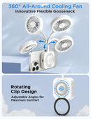 Pursuit DNDLN Magnetic Fan with LED Ring Light & Hands-Free 360° Adjustable Stand,Idea Thanksgiving Christmas Gifts for Friends.