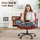 Criss Cross Chair with Wheels & Flip Arms, Wide Cross Legged Office Chair with Adjustable Tilt Criss-Cross Desk Chair with Lumbar Support for Home Office, Bedroom, Apartment Gray