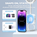 Pursuit Magnetic Phone Fan,3 Speeds Travel Fan with Flexible Gooseneck Design & Phone Ring,Foldable USB Desk Handheld Cooling Fan,6000RPM Lightweight Fans For Travel,Concerts ,Makeup & Outdoor Use