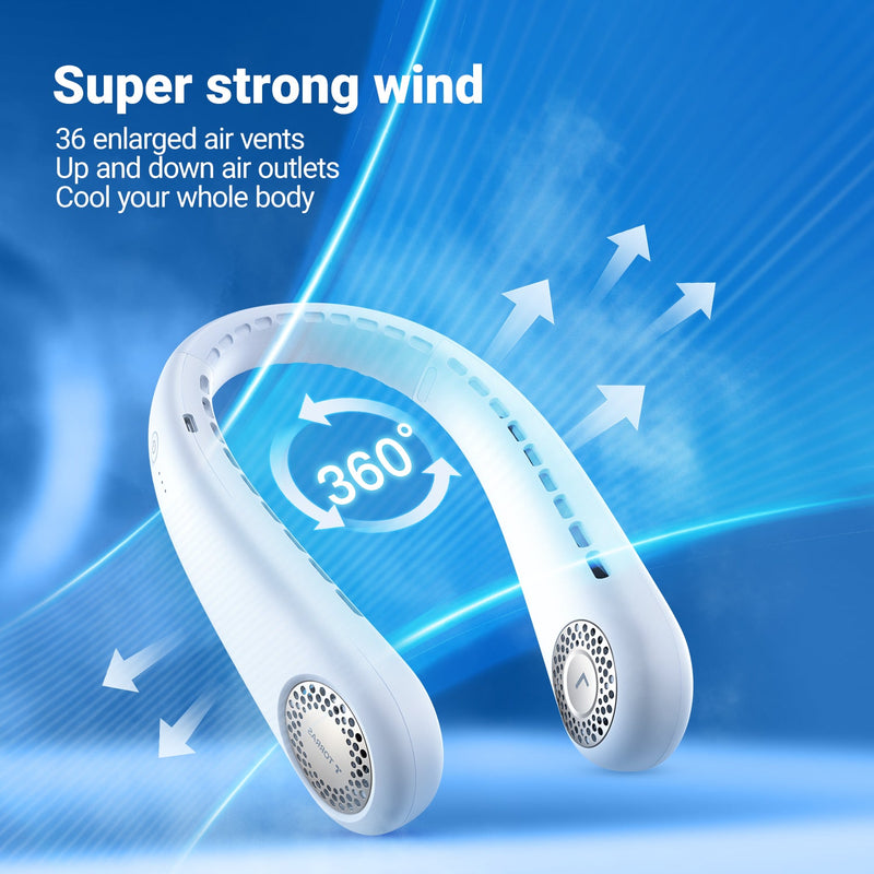 Torras bladeless neck fan Air Conditioner L3, 360° Airflow,3s Cool Down,Idea Gifts for Women & Men